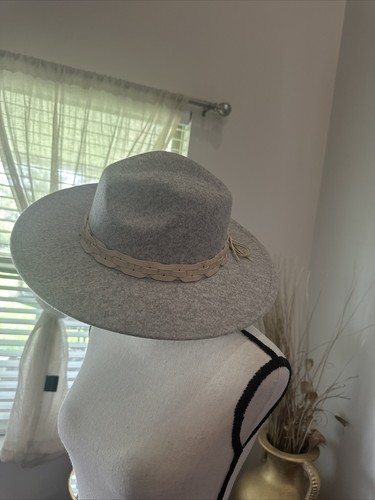 Blaine Fedora Hat Women's Gray Casual Work Vacation Stylish - Picture 2 of 5