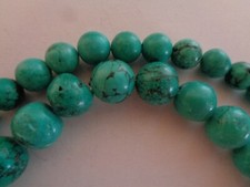 Bead, howlite dyed , turquoise blue, 10  12mm round, B grade