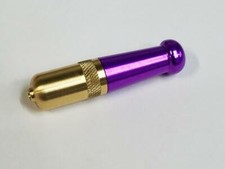 BRASS /PURPLE ZEPPELIN PIPE* MADE IN USA* SNEAK A TOKE *HIGH QUALITY * SOLID