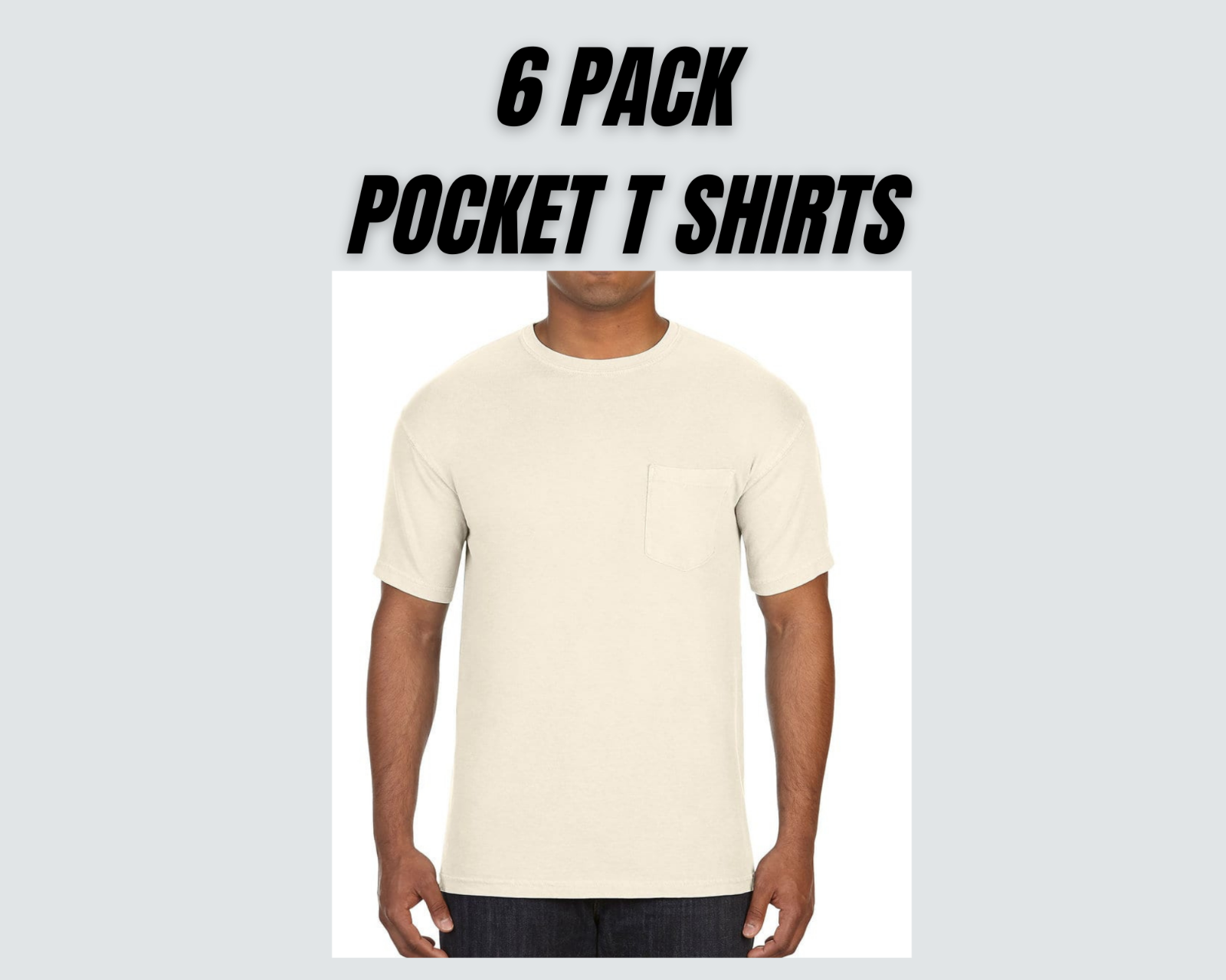 6 Pack) WHOLESALE COMFORT COLORS Mens 2XL XXL Short Sleeve Pocket T Shirts  | eBay