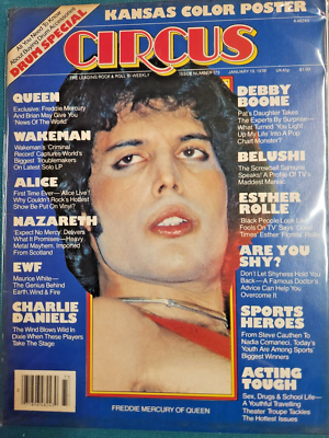 Vintage 70s Circus Rock Magazine January 1978 Freddie Mercury