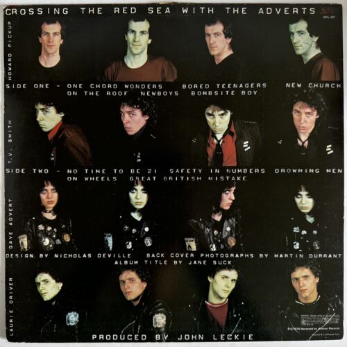 THE ADVERTS CROSSING THE RED SEA WITH THE ADVERTS VINYL LP BRIGHT UK 1977 N MINT - Picture 2 of 10