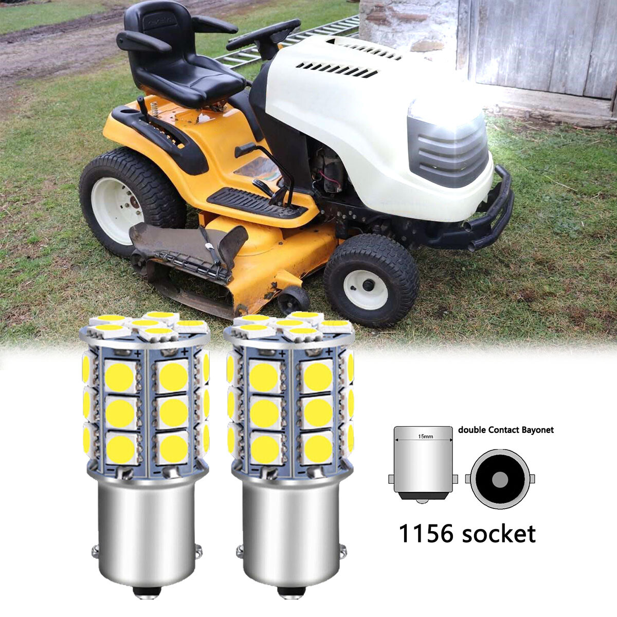 2 Bright LED light bulbs for Cub Cadet LT1024 LT1040 LT1042 LT1045