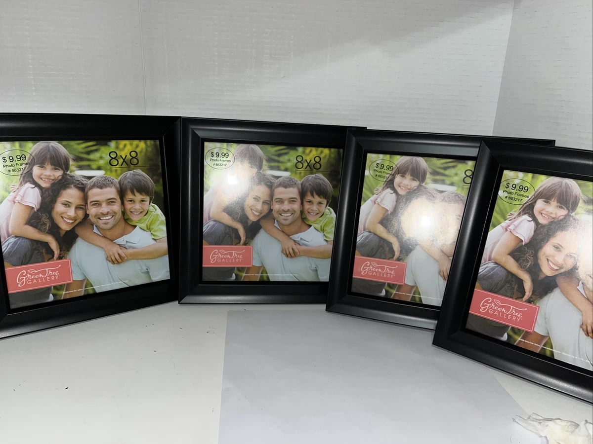 Set of 4 Green Tree Gallery 8x8 Picture Frames BLACK Wall Table