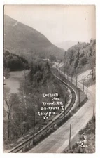 Real Photo Postcard RPPC Emerald Lake Rutland Railroad Rt 7 Green Mtns Vermont *