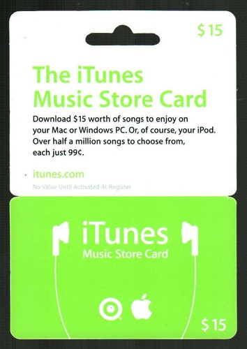 ITUNES Ear Buds 2004 Gift Card ( $0 