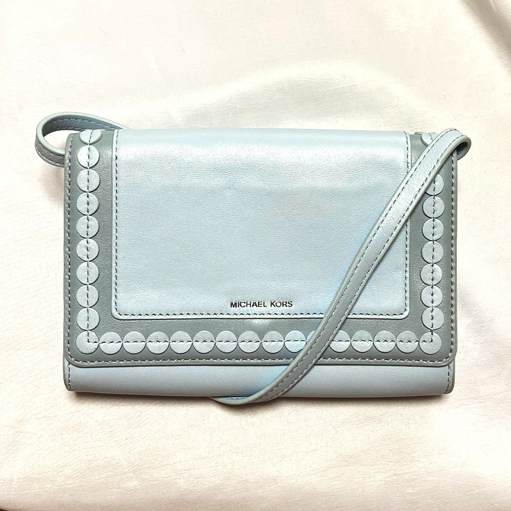 Michael Kors Greenwich Convertible Shoulder Bag - Pale Blue