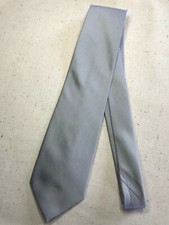 Vintage Men's Necktie Tie Classic Solid Shiny Grey Mono Formal