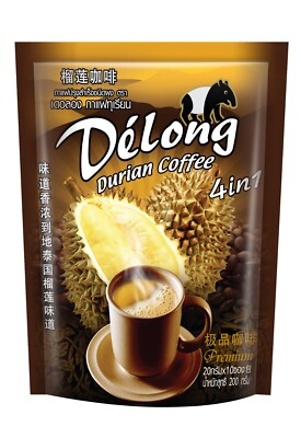 De'Long 4 in 1 King of Real Instant Thai Durian coffee Food Good Taste Halal