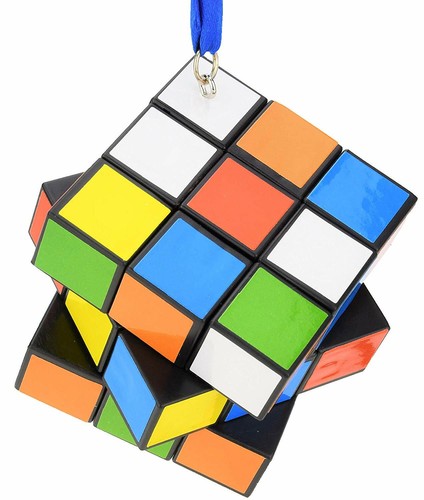 Tree Buddees Christmas Ornaments Colored Cube Puzzle with Blue String! Solvable! - Picture 5 of 5