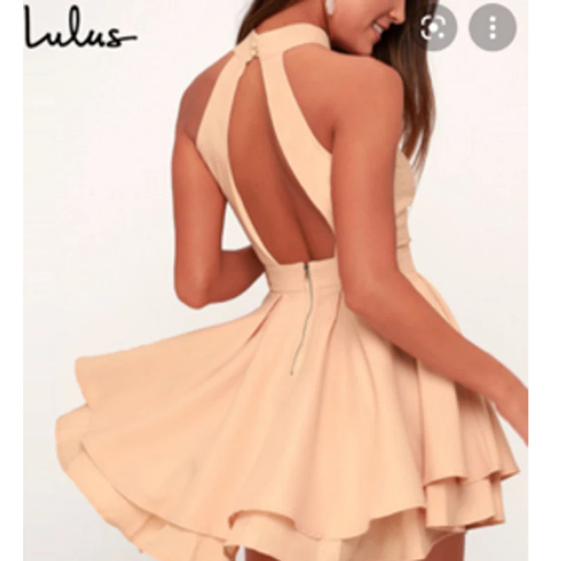 Dress rehearsal top peach skater dress