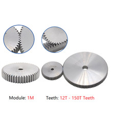 1 Mod 1M Flat Spur Gears 12-150T Teeth Transmission Gear For CNC 45# Steel