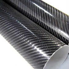 12 X 60 Premium 4d Gloss Black Carbon Fiber Vinyl Wrap Bubble Free Air Release