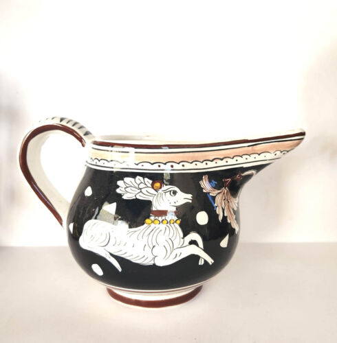 Italian Pottery, Siena Deer Pitcher - Picture 4 of 6