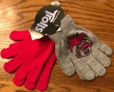 Trolls Pink and Gray Gloves Set Of 2 Pair - Poppy- New with tags