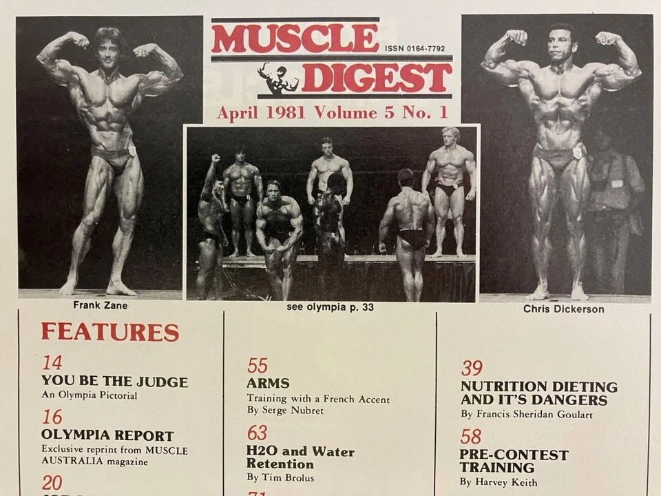 Muscle Digest Apr 1981- Arnold Schwarzenegger Wins 1980 Mr. Olympia - Super-Rare - Image 4 of 4
