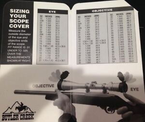 Butler Creek Scope Cover Fit Chart