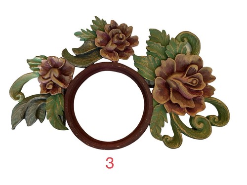 Hand Carved Balinese Style Ornate Floral Frame - Imagen 9 de 15