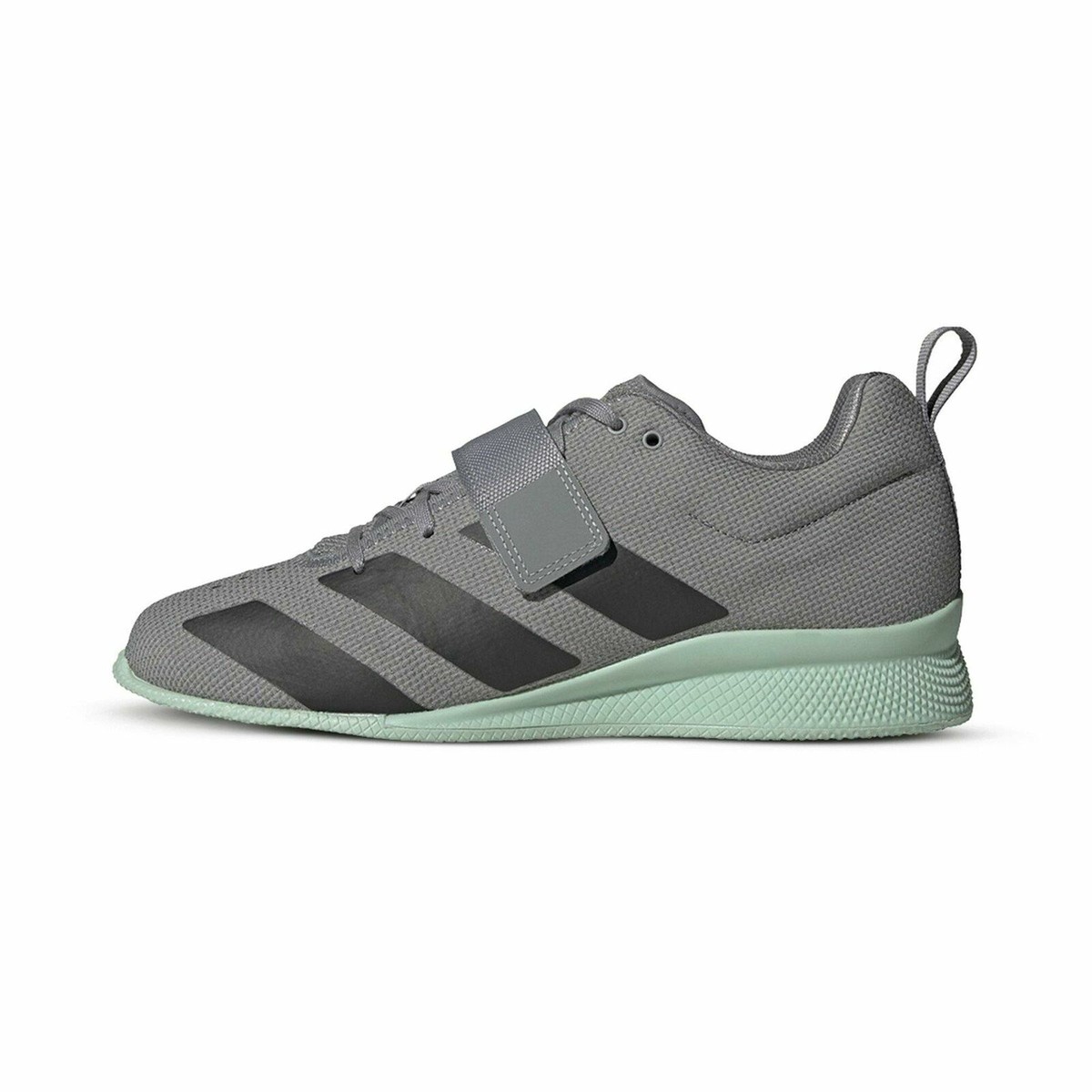 Adidas Adipower Flat Weightlifting 2 Shoes EG1215 Gray Black Green Mens 11.5 NEW Adidas Adipower Flat Weightlifting 2 Shoes EG1215 Gray Black Green Mens 11.5 NEW
