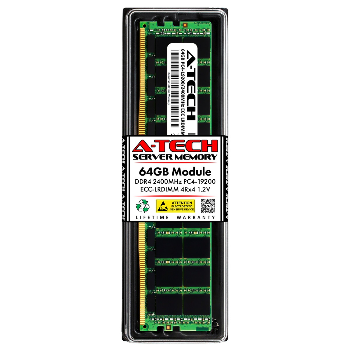 HPC TECH LRDIMM ECC DDR4-2400 64GB 2枚 64GB DDR4 2400MHz PC4-19200L LRDIMM Replacement for HP T9V42AA