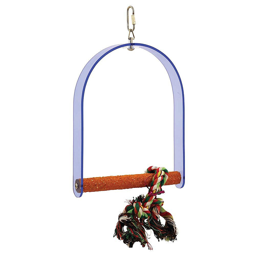 Bird Cage Sanded Nail Trimming Arched Swing Parrot Perch for Pet Birds - Large