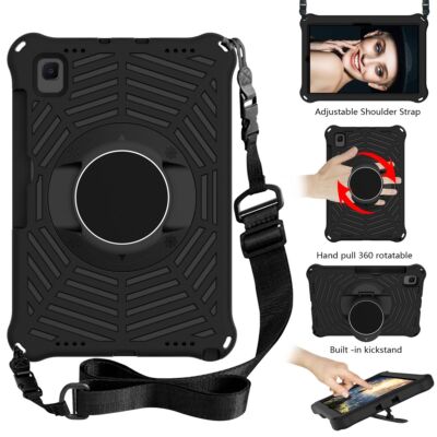 Für Samsung Galaxy Tab S6 Lite 2020 / 2022 / 2024 Outdoor Tablet Tasche Schwarz