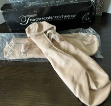 Theatricals Adult Economy Leather Full Sole Ballet Shoes Pink  SIZE 8.5 New