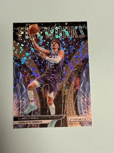2021-22 Panini Prizm LaMelo Ball FIREWORKS Fast Break Disco Silver #12 Hornets