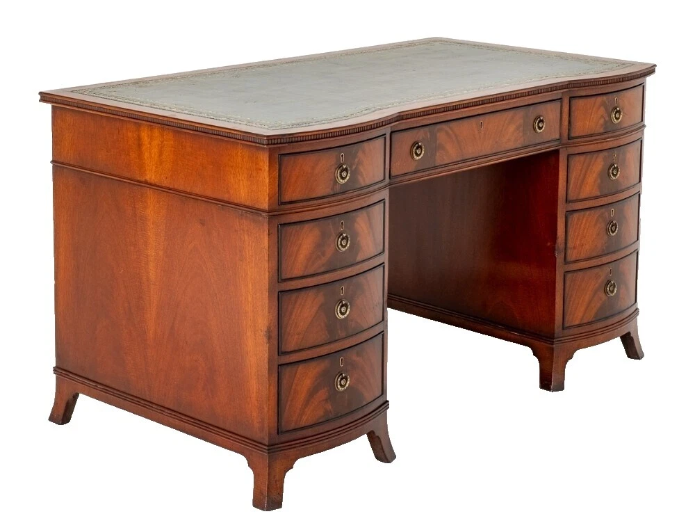 Escritorio de pedestal marrón caoba escritorios de Oficina en Casa