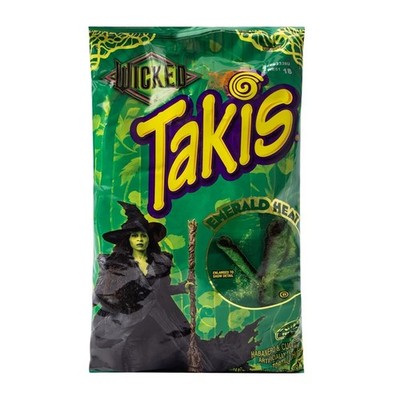Takis Rolled Tortilla Chips WICKED Emerald Heat Habanero Cucumber 9.9 Oz LIMITED