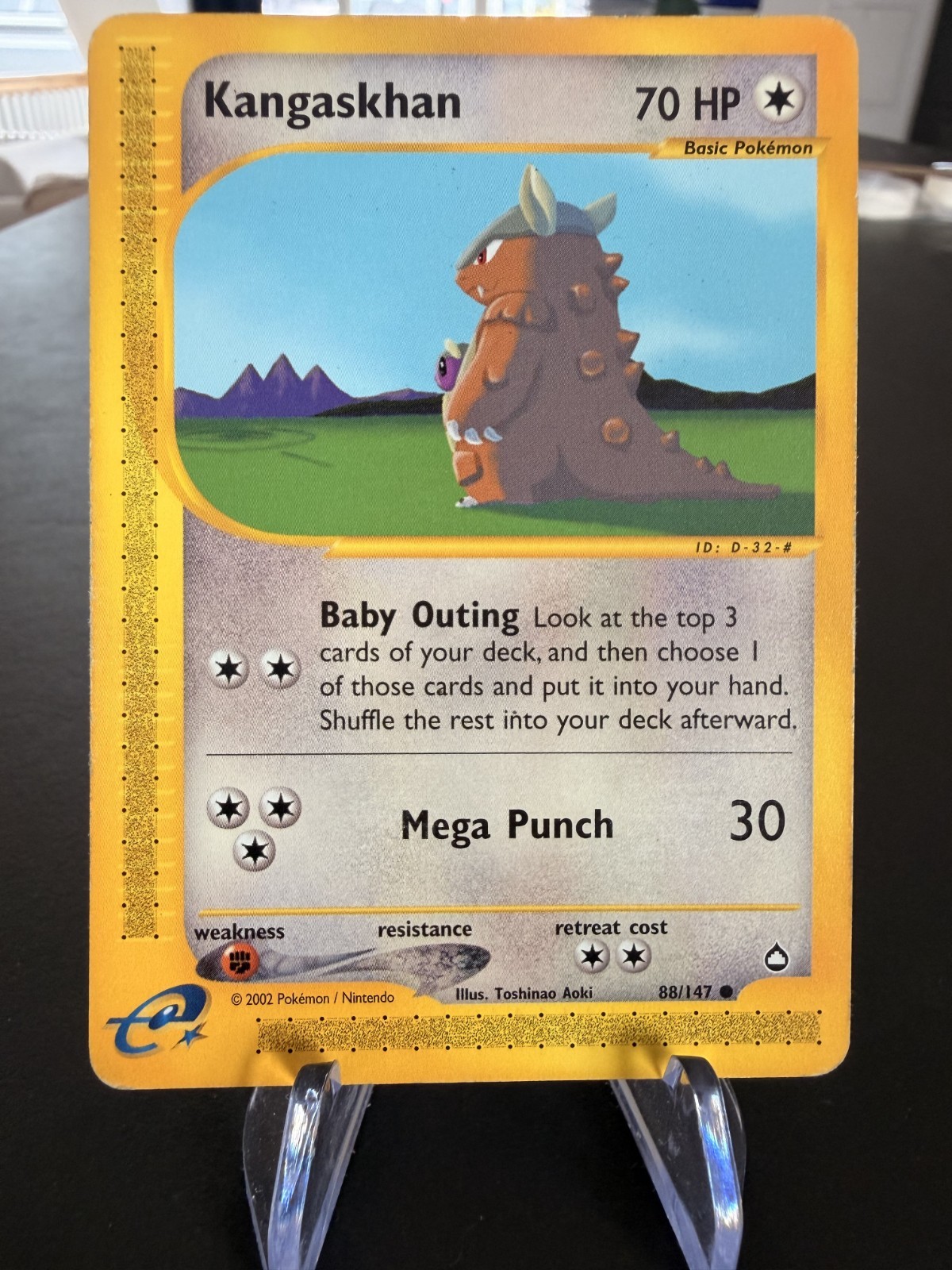 Kangaskhan 88/147 Aquapolis Vintage Near Mint Pokemon Card 2002 e-Reader WOTC NM