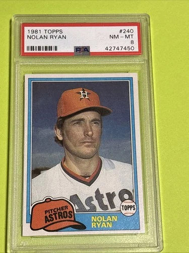 1981 Topps - Nolan Ryan #240 PSA 8 Astros