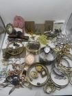 2 lb Vtg Costume Jewelry Lot Watches Brooches Kirk’s Folly Monet Sterling Gold
