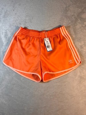 adidas Women s Originals 3-Stripes Shorts Medium NEW JD3122 ORANGE