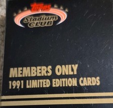 1991 topps stadium club charter member limited edition cards Amazon.com : Topps 1991 Stadium Club Baseball Set