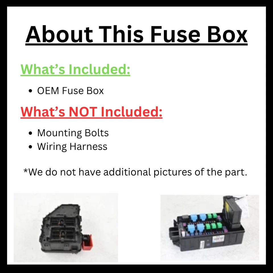 2021 Chevrolet Equinox Fuse Box Engine Bay Mounted OEM Used 76K Miles - Image 3 of 4