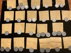 35 Buffalo head nickels dated 1913 to 1930