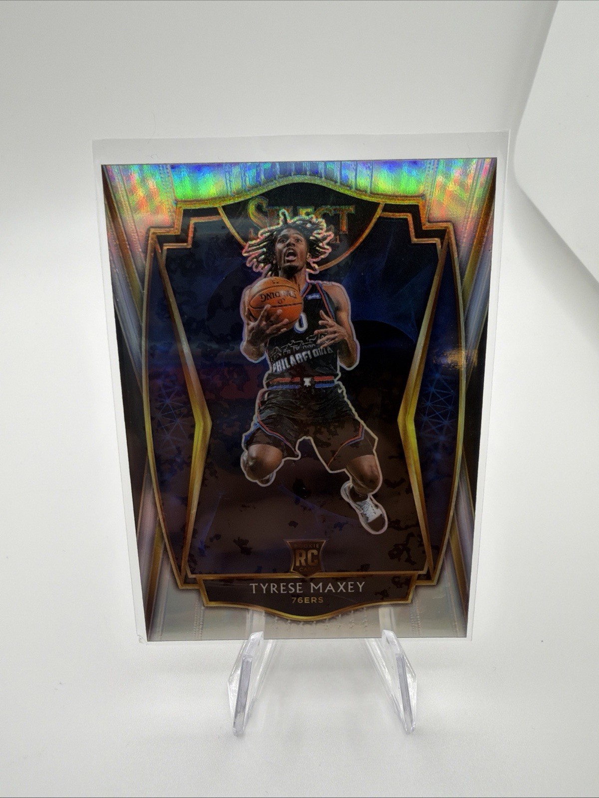 2020-21 Panini Select - Premier Level Tyrese Maxey #174 Scope Prizm (RC)