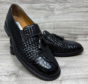 Mezlan Hayana Men Woven Wingtip Tassel Loafer Dress Shoes‎ Sz 11 M Black Mezlan Loafers & Slip-Ons for Men on Sale up to 90% Off  main image 3