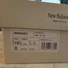 New Balance Teddy Santis 990v3 Made in USA M990AD3 Beige Black White Men's