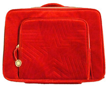 Est e Lauder Train Case 2023 Red Velvet Limited Edition Large Makeup Bag
