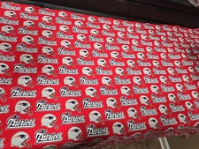 NFL New England Patriots Helmet Logo Cotton Fabric  Vintage 1994 Read Measures 