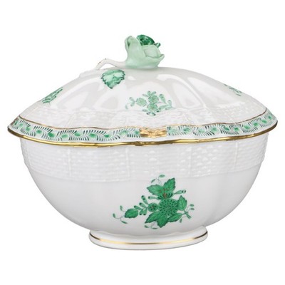 Bonbonniere / Dosen Modell 6016 Herend Ungarn Apponyi grün