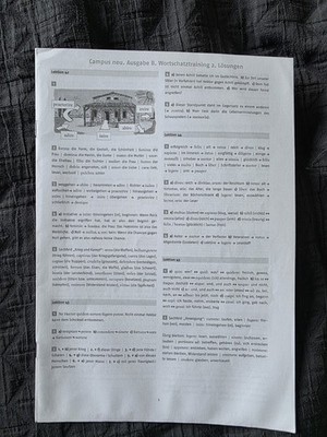 Campus Neu B Wortschatztraining 2 Lösungsheft | Latein 2. Lernjahr