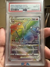 Pokemon Charizard V Star Secret Raro Stelle Brillanti Holo PSA 10!