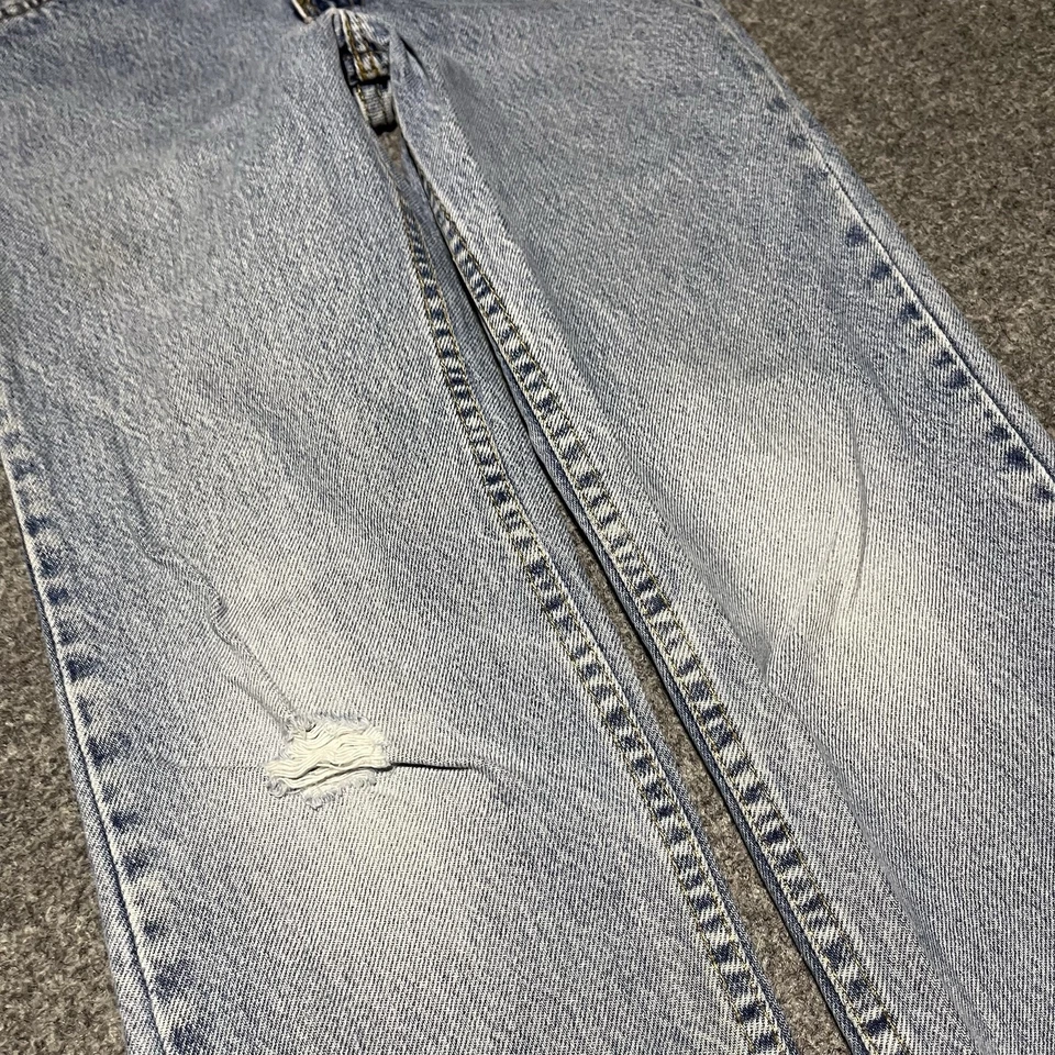 Vintage 90s Levis 505 Jeans Womens 11 JR Orange Tab Straight Leg Denim USA Made - Image 2 of 4