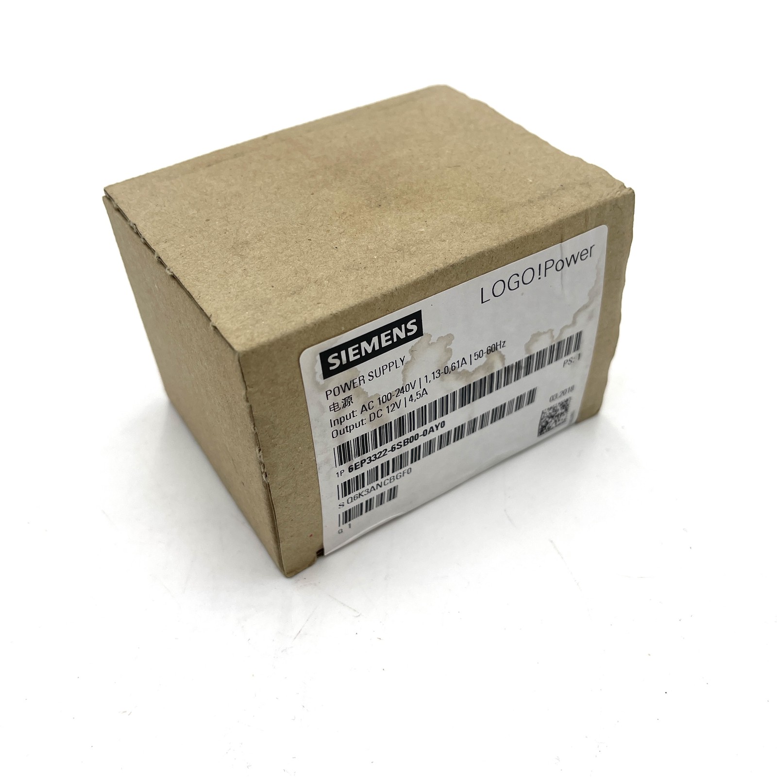 Power Supply Unit 6EP3322-6SB00-0AY0 Siemens I: 100-240VAC O: 12VDC 4.5A
