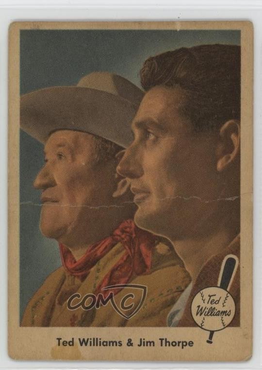 1959 Fleer Ted Williams Ted Williams and Jim Thorpe #70 HOF 15wb
