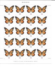 US #4462 Full Mint Pane - Monarch Butterfly Commemorative Issue - 64 cents MNH