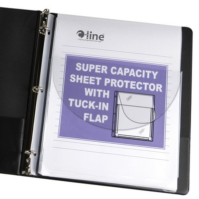 C-Line 61027 Super Capacity Sheet Protector with Tuck-In Flap, Letter, Clear